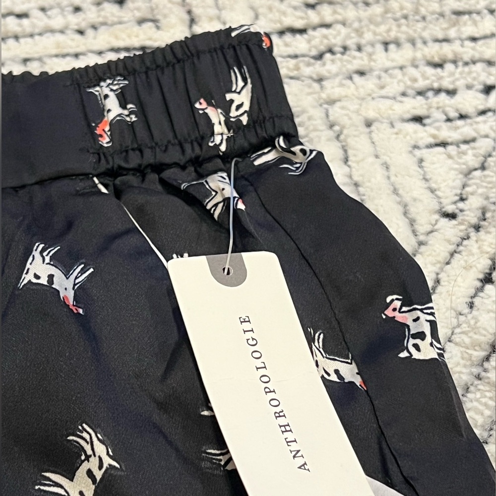 Anthropology The LyreBird Silky Pajama Shorts, 
Dog Print - Picture 7 of 11